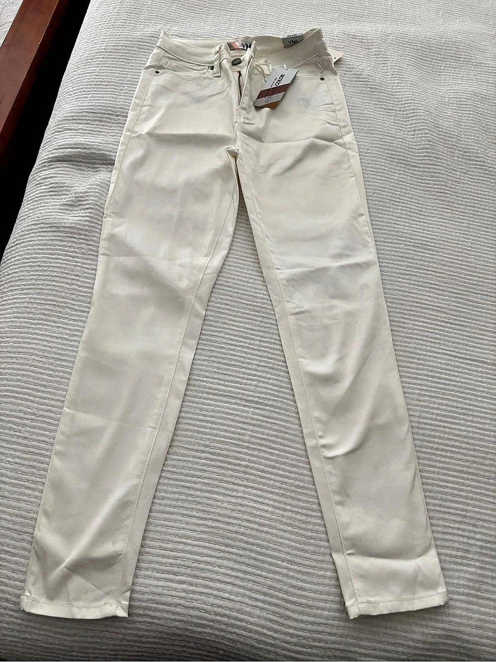 YMI Forever Color High-Rise Skinny High-Rise Skinny Jeans in White Waist 09 NWT